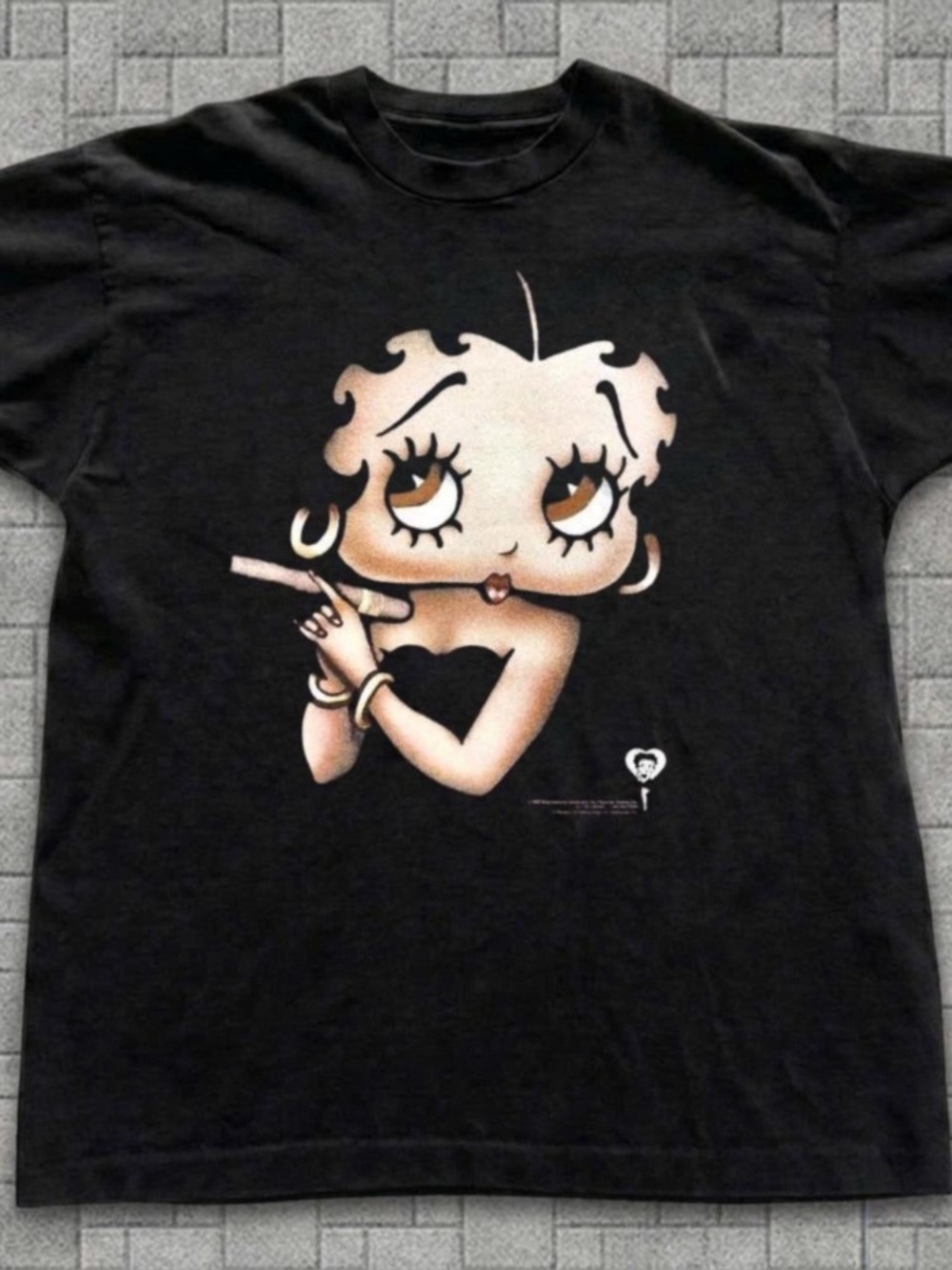 Black Betty Boop Graphic Short Sleeve Tee